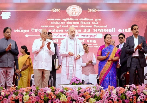 Amit Shah inaugurates and lays foundation stone for development projects worth Rs 651 cr in Ahmedabad, Gujarat